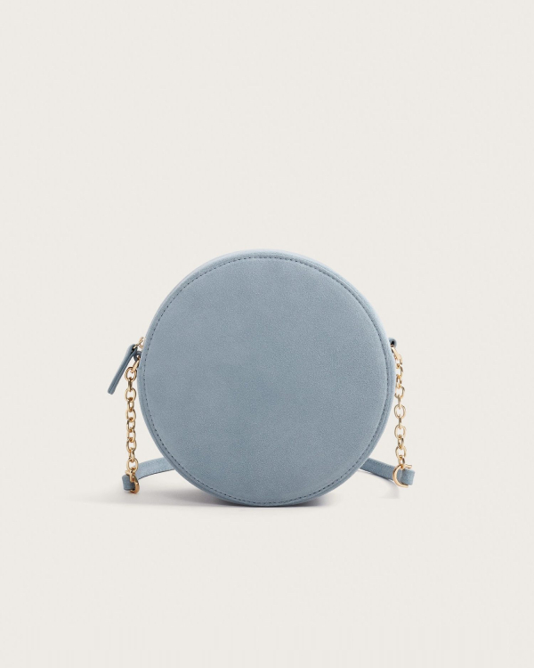 Round leather bag